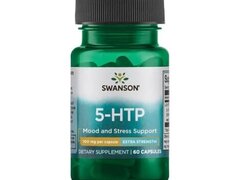 Swanson 5 HTP 100 mg Extra Strength 60 Capsule (Supliment depresie si anxietate, somn linistit)